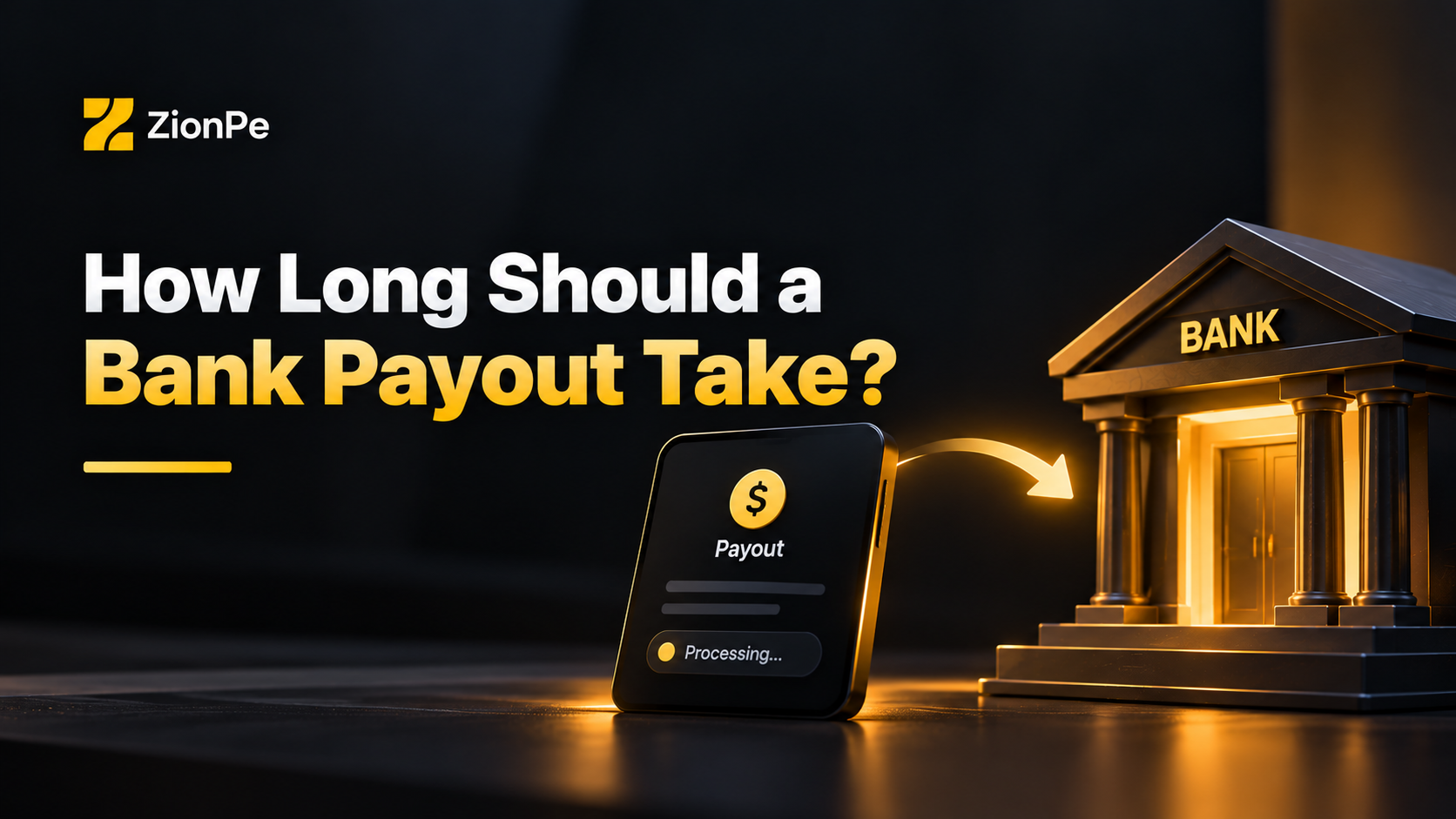 Digital payout processing towards a bank, highlighting payout delays and solutions.